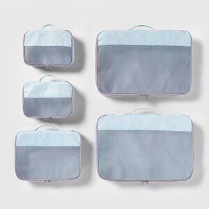 5pc Packing Cube Set Light Blue - Made By Design™ - Like new!
